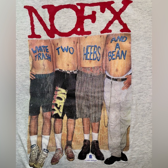 Vintage XL NOFX White Trash tee shirt single stitch 1993 - Picture 5 of 7
